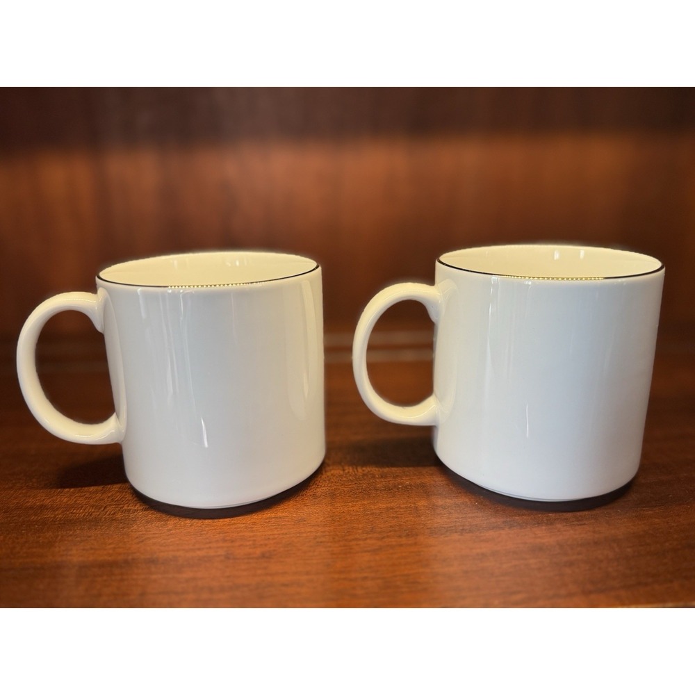 West Elm Black White Animal Mug Set Penguin Leopard Porcelain Coffee Cups - Picture 7 of 10